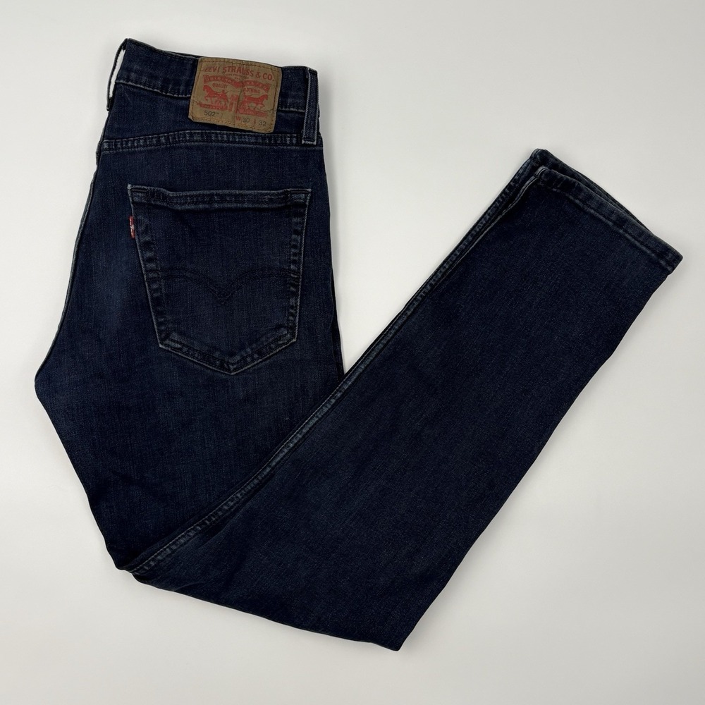 Levi's 502‎ Performance Jeans Men's 30x32 Dark Wash Tapered Fit Stretch Denim